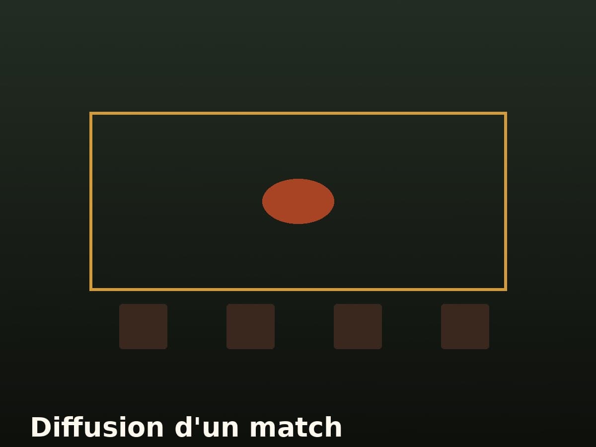 Diffusion d'un match au restaurant